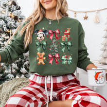 Load image into Gallery viewer, COQUETTE MICKEY CHRISTMAS CREW