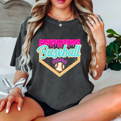 DRIPPY BASEBALL MAMA TEE
