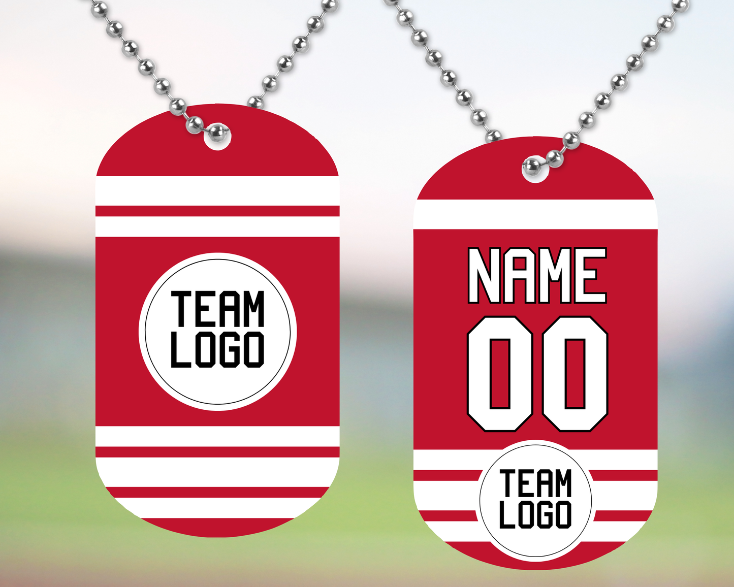 Personalized Sports Dog Tag Necklaces