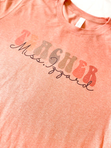 PERSONALIZED TEACHER TEE