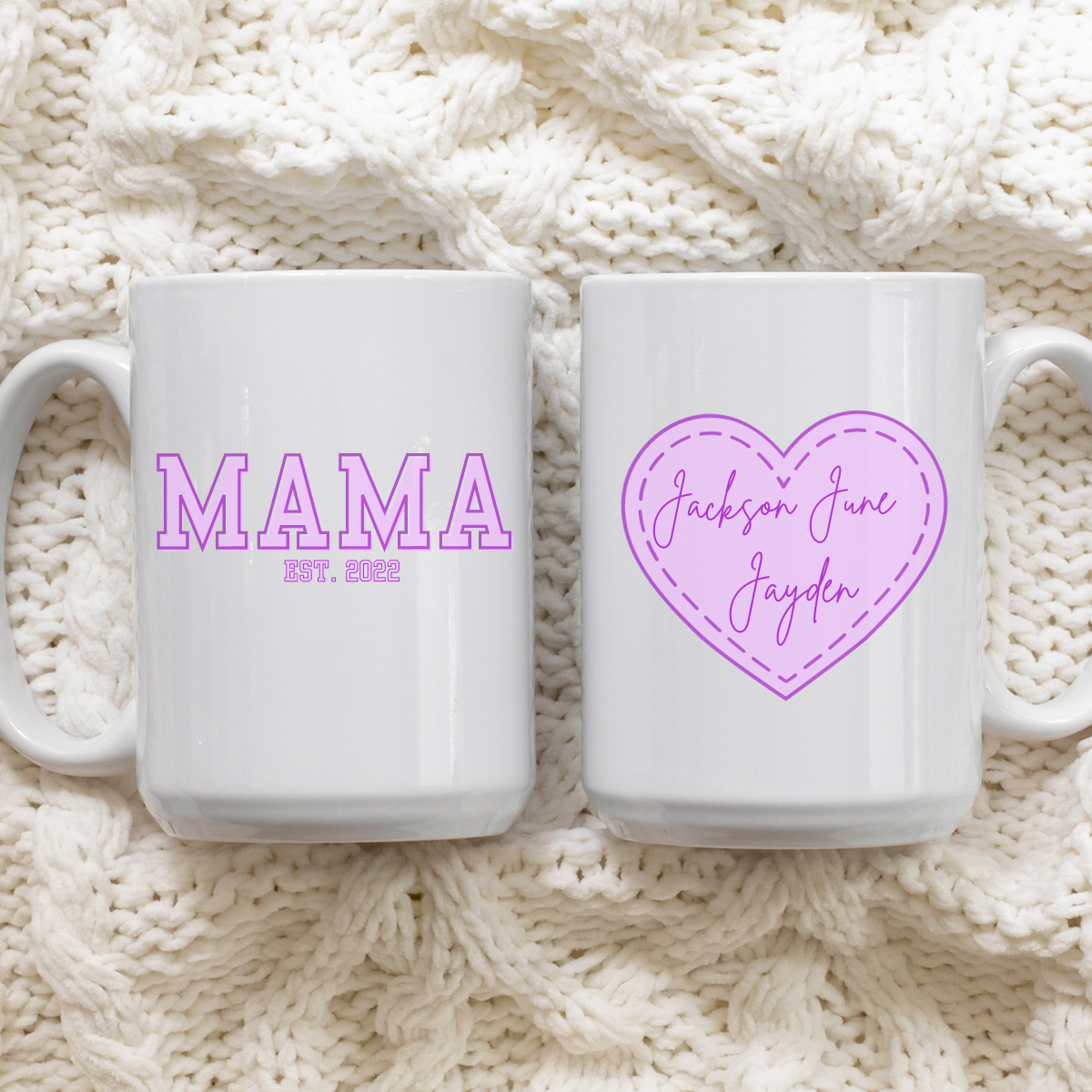PERSONALIZED HEART MAMA MUG