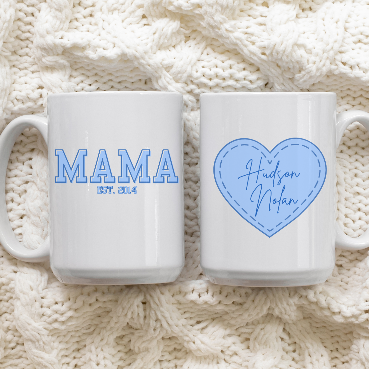 PERSONALIZED HEART MAMA MUG