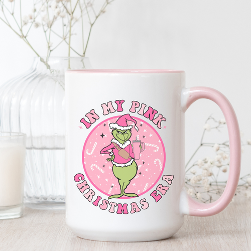 IN MY PINK CHRISTMAS ERA GRINCH MUG
