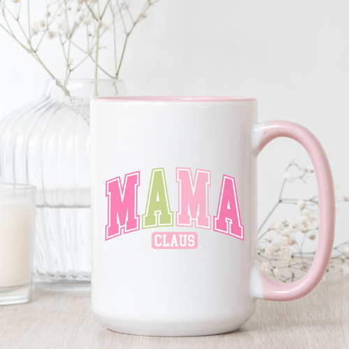 PINK MAMA CLAUS MUG