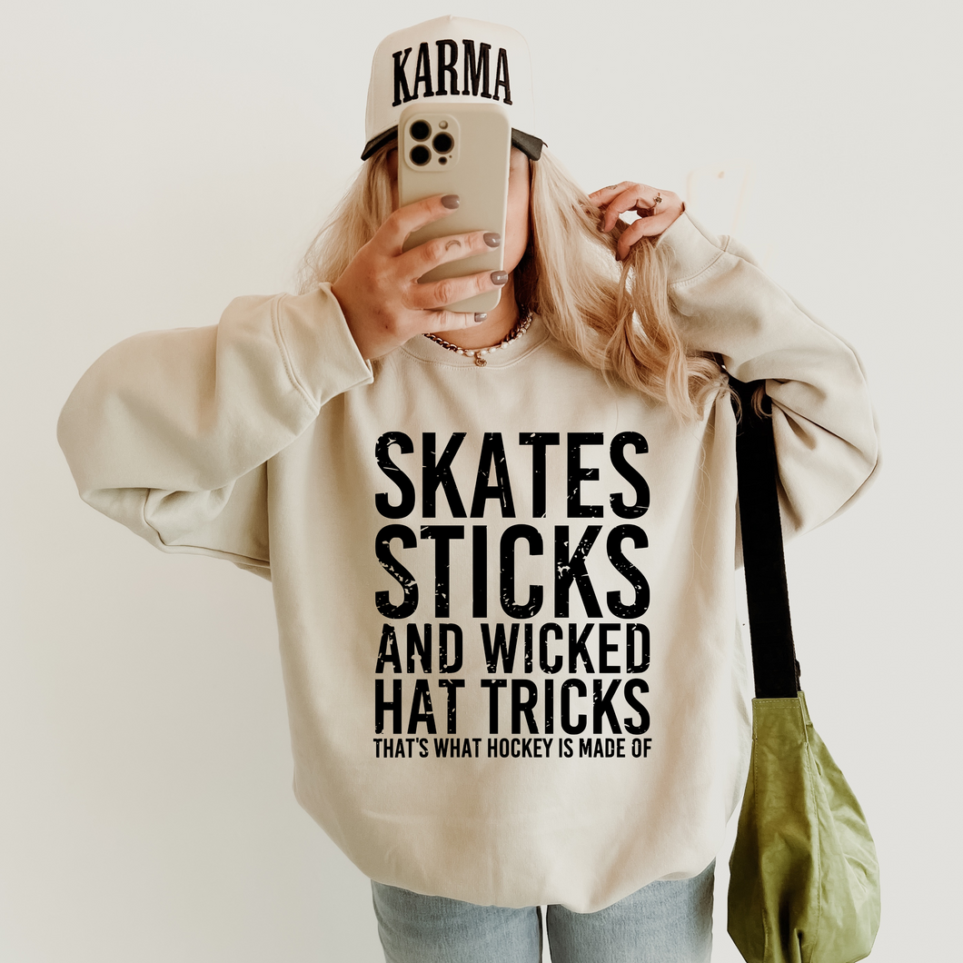 SKATES, STICKS & WICKED HAT TRICKS CREW