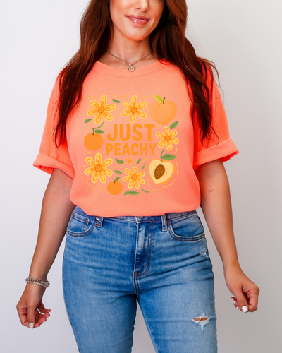 JUST PEACHY OVERSIZED TEE