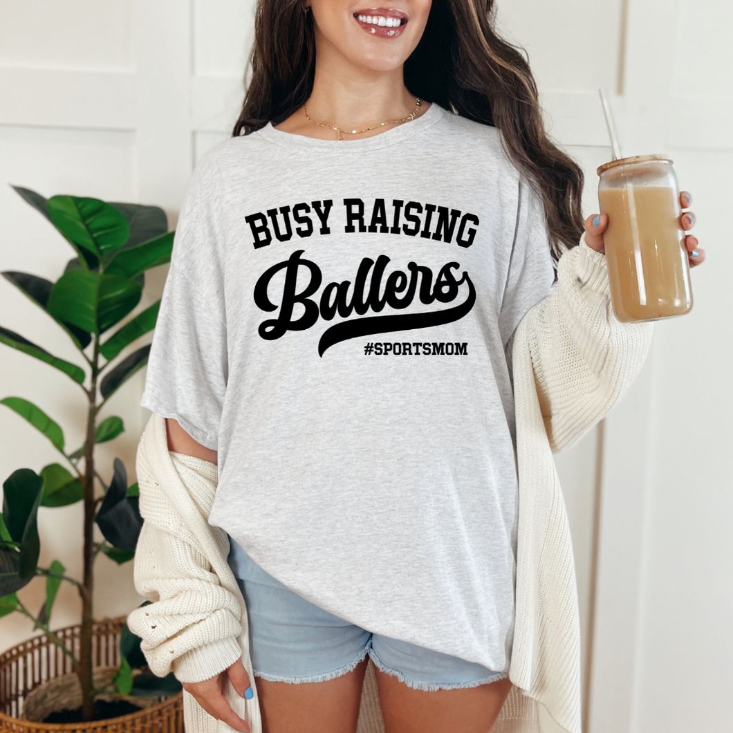 BUSY RAISING BALLERS GREY TEE