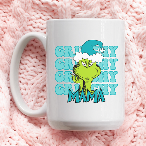 BLUE GRINCHY MAMA MUG