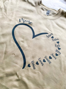 PERSONALIZED HEART CREW