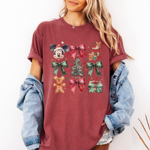 Load image into Gallery viewer, COQUETTE MICKEY CHRISTMAS TEE