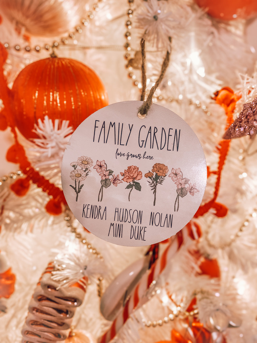 FLOWER BIRTH MONTH ORNAMENT