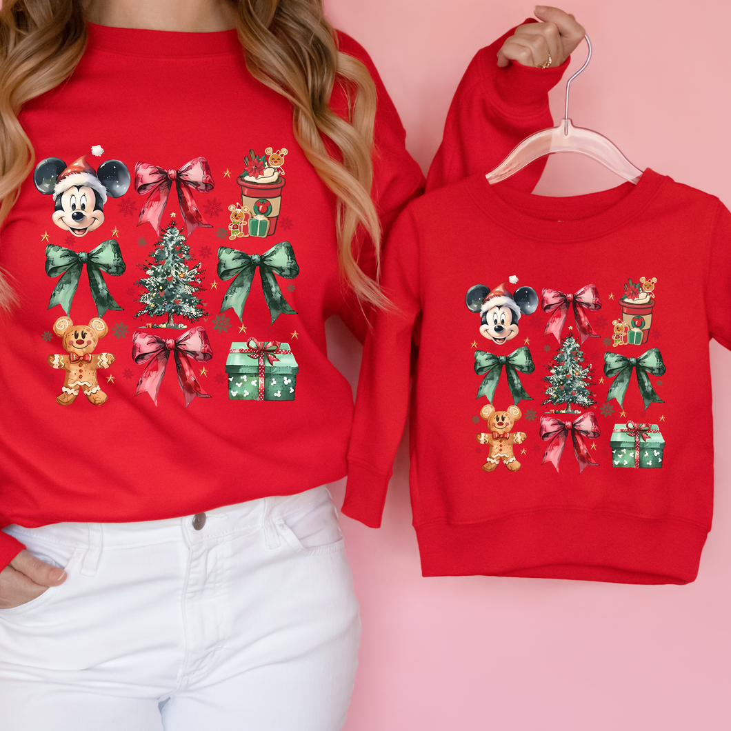 COQUETTE MICKEY CHRISTMAS KIDS CREW