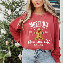 Load image into Gallery viewer, MRS.CLAUS GINGERBREAD BAKERY LONG SLEEVE