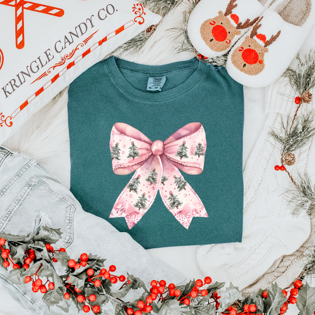 PINK COQUETTE BOW TEE