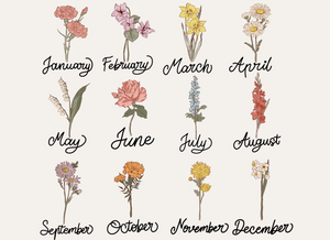 FLOWER BIRTH MONTH ORNAMENT