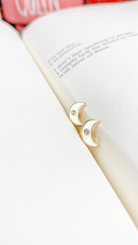 MOON EARRING STUDS