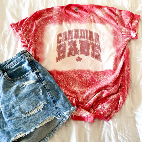 CANADIAN BABE BLEACHED TEE