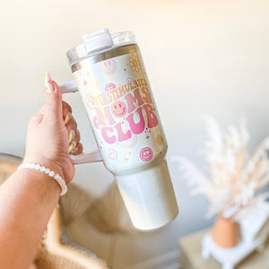 OVERSTIMULATED MOMS CLUB SHIMMER 40OZ TUMBLER