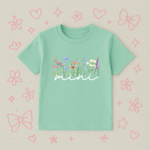 Load image into Gallery viewer, MINI WITH WILDFLOWERS KIDS TEE