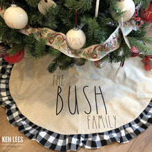 Load image into Gallery viewer, Custom Buffalo Plaid Burlap Tree Skirt