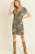 Load image into Gallery viewer, CAMO T-SHIRT DRESS